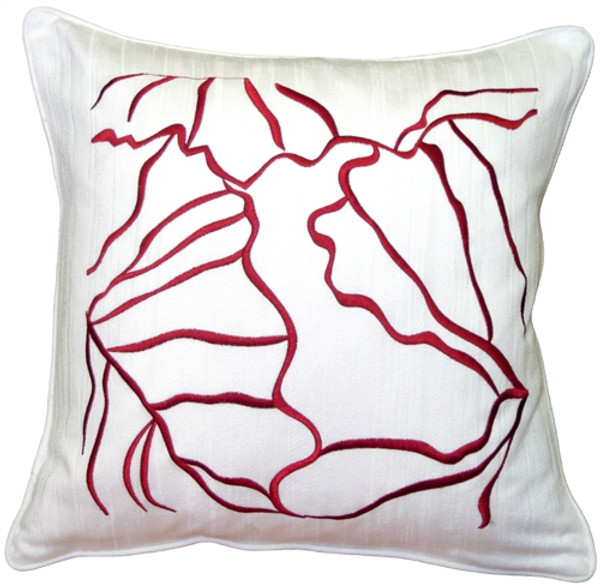 Summer Breeze Red 20x20 Throw Pillow