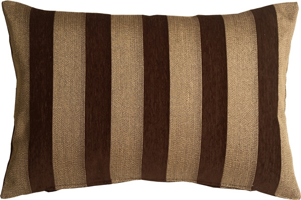 Brackendale Stripes Brown Rectangular Throw Pillow