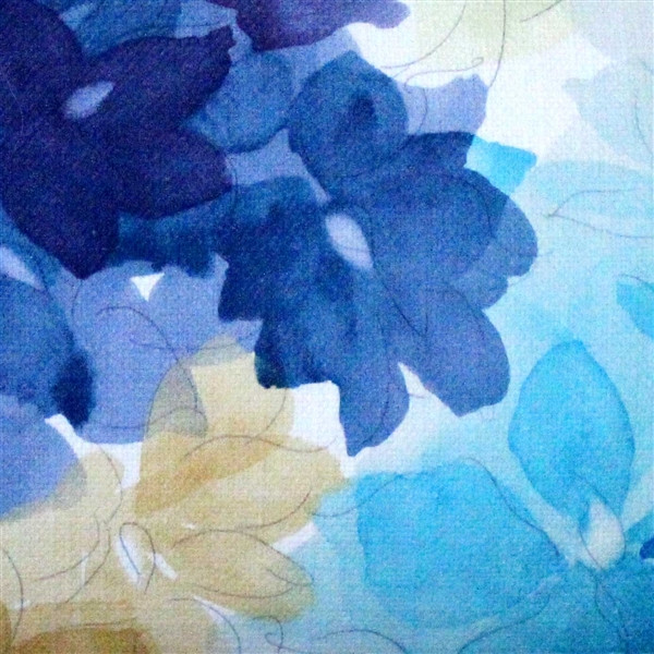 May Flower Blue Throw Pillow 12X20