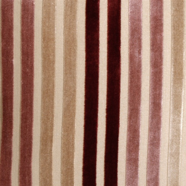 Velvet Multi Stripes Mauve 20x20 Throw Pillow