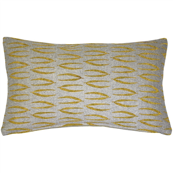 Kukamuka Eka Yellow Throw Pillow 12x19