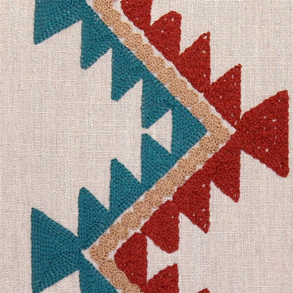 Tulum Coast Embroidered Throw Pillow 20x20