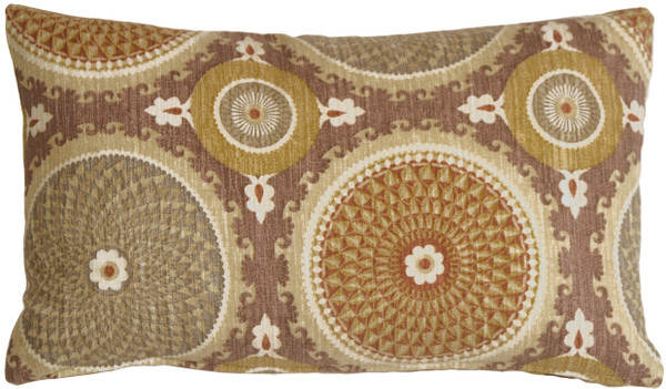 Bohemian Medallion Mulberry 12x20 Throw Pillow