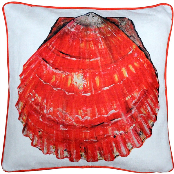 Big Island Bay Scallop Solitaire Throw Pillow 20x20