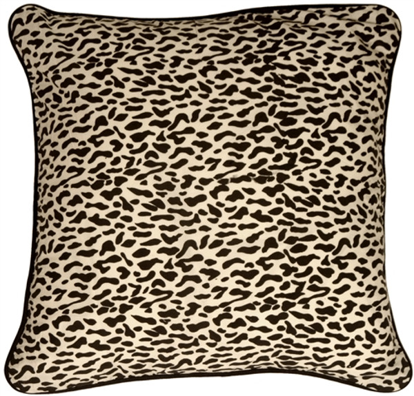 Ocelot Print Cotton Large 22x22 Throw Pillow