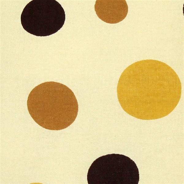 Polka Dot Confetti Yellow Cotton Throw Pillow 17X17