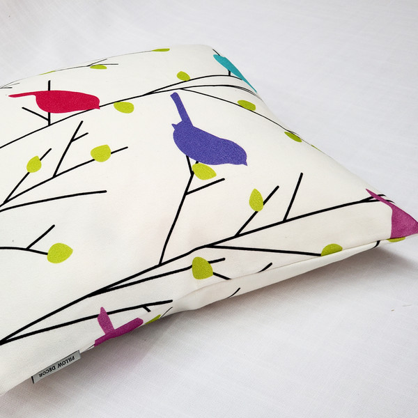 Spring Birds 15x15 Decorative Pillow