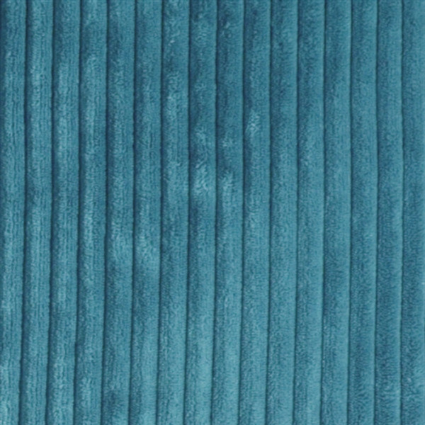 Wide Wale Corduroy 22x22 Marine Blue Throw Pillow