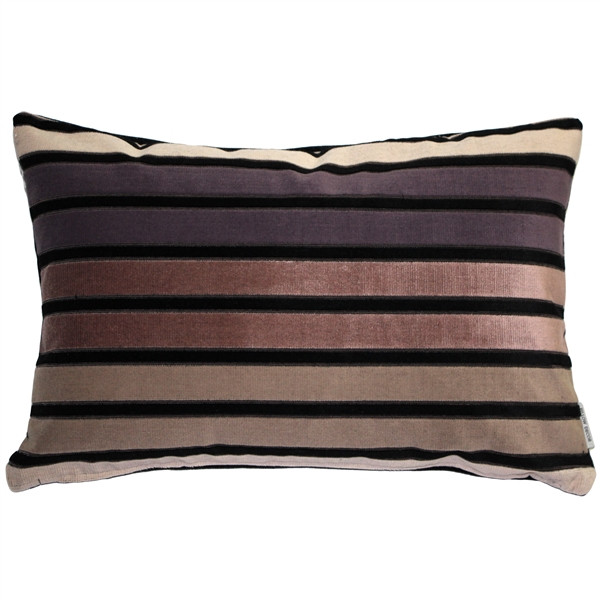 Amethyst Stripes Throw Pillow 12x20