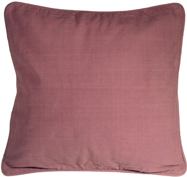 Ribbed Cotton Raspberry 24x24 Throw Pillow