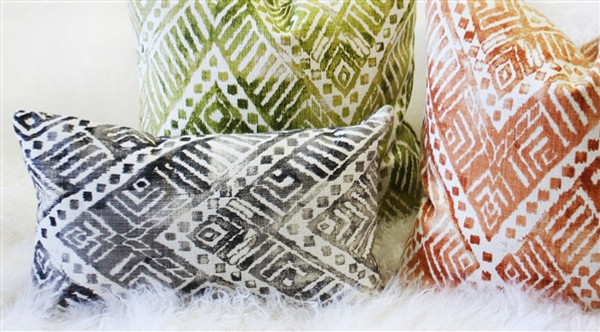 Tangga Gray Throw Pillow 12X20