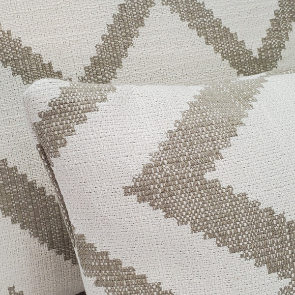 Lorenzo Zigzag Cream 12x20 Throw Pillow