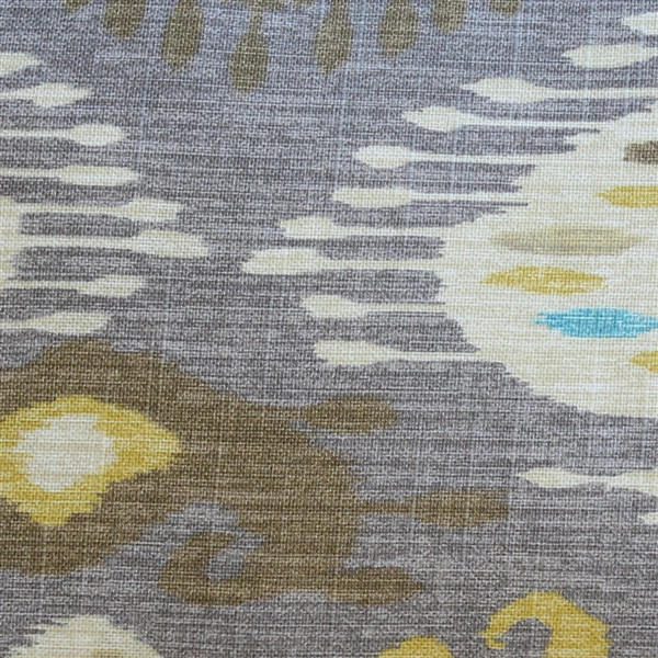 Solo Gray Ikat Throw Pillow 12x20 fabric