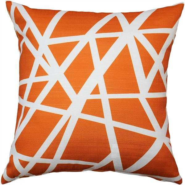 Bird s Nest Orange Throw Pillow 19x19