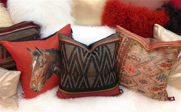 Horse Head French Tapestry Throw Pillow