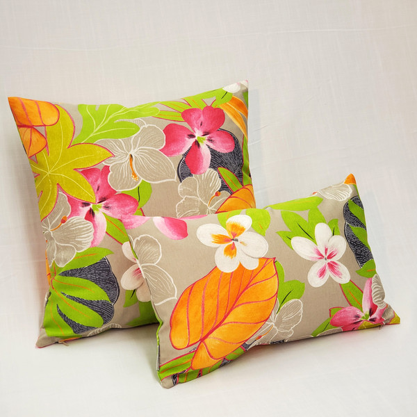 Hawaii Garden 12x20 Floral Throw Pillow