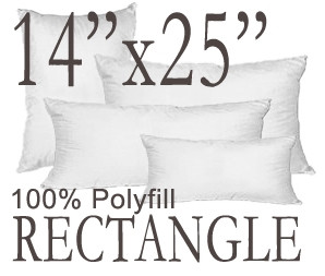 14x25 Rectangular Polyfill Throw Pillow Insert