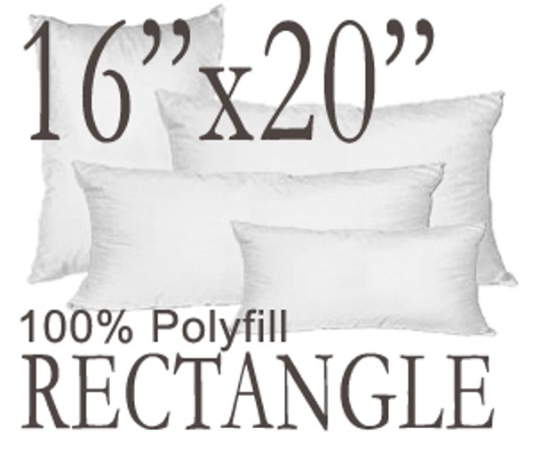 Rectangular 16x20 Polyfill Pillow Insert | Pillow Decor