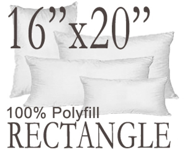 The 16x20 Rectangular Polyfill Pillow Insert from Pillow Decor