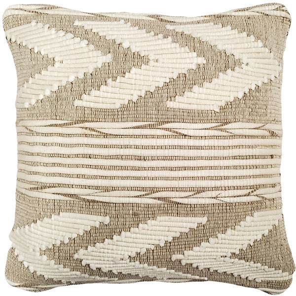 Ojai Cream Chevron Bohemian Pillow 20x20 Boho Style Throw Pillow from Pillow Decor