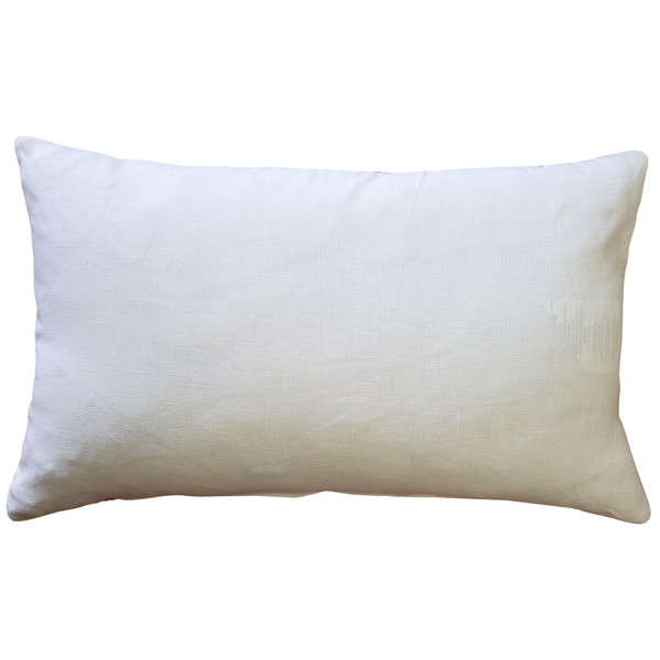 Back of Wandering Lines Deep Sea Throw Pillow 14x24