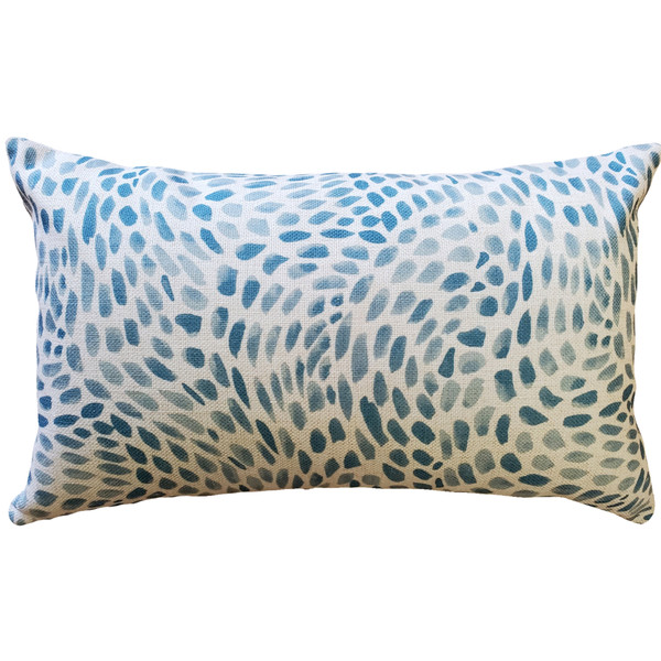 Matisse Dots Toile Blue Throw Pillow 12x19