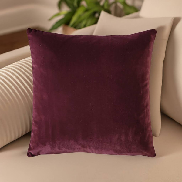 Castello Wine Velvet 20 Inch Square Throw Pillow