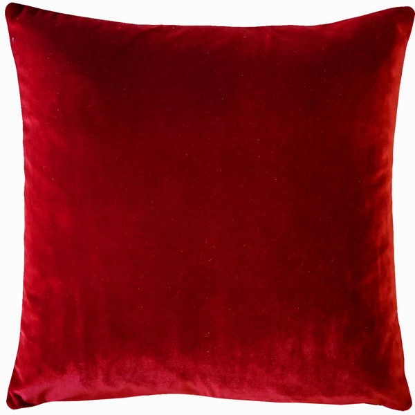 Castello Red Velvet 20 Inch Square Throw Pillow