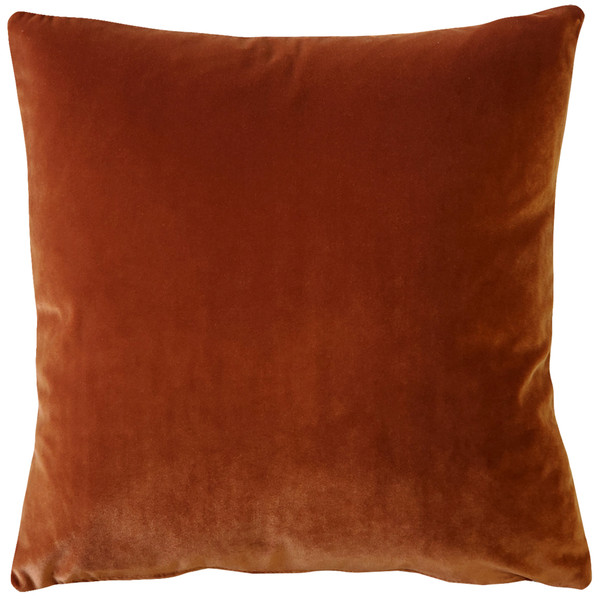 Castello Cinnamon Velvet 20 Inch Square Throw Pillow