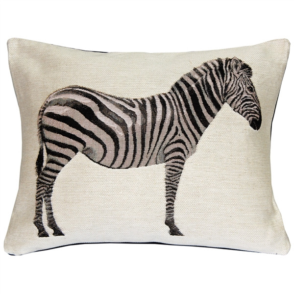 Plains Zebra French Tapestry Throw Pillow 15x19