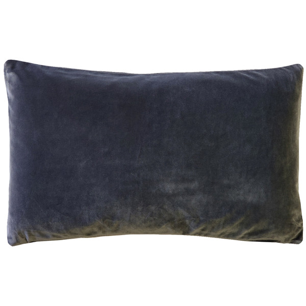 Castello Graphite Gray 12x20 Inch Rectangular Velvet Throw Pillow