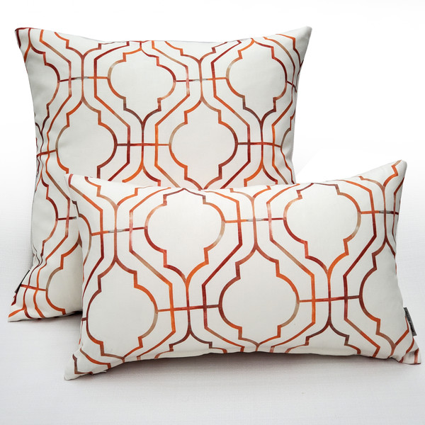 Biltmore Gate Orange Throw Pillows - Pillow Decor