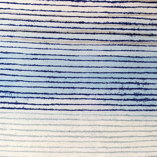 Sedona Stripes Blue 20 Inch Square Throw Pillow Fabric - Pillow Decor