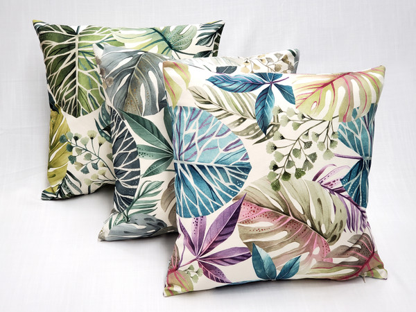Thai Garden Leaf  Throw Pillows