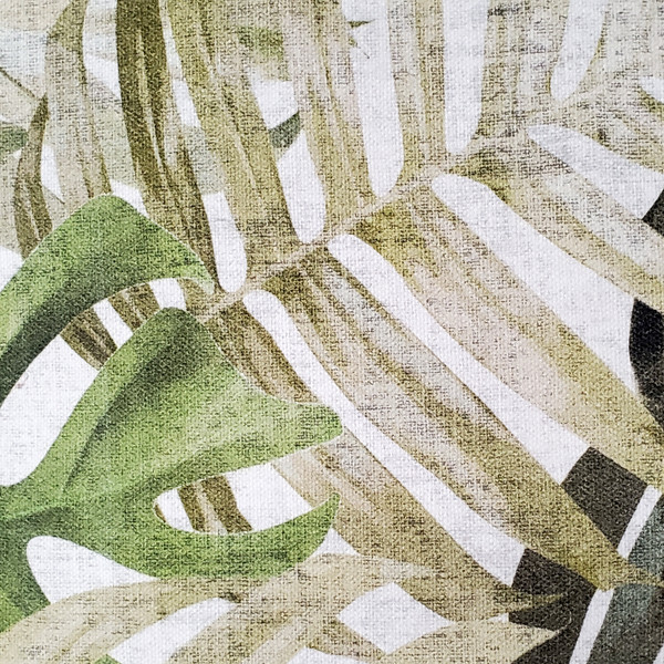 Pattaya Green Palm Rectangular Throw Pillow Fabric - Pillow Decor