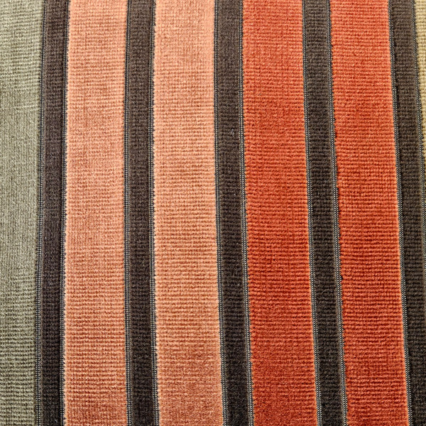 Canyon Stripes Textured Velvet Throw Pillow 20x20