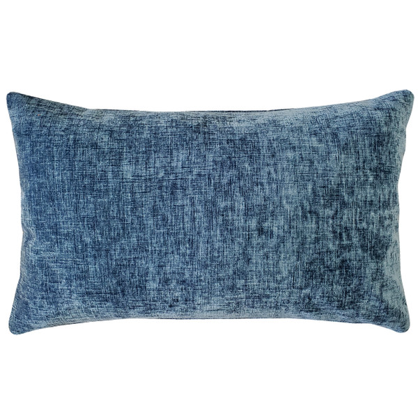 Venetian Velvet Agean Blue Throw Pillow 12x20