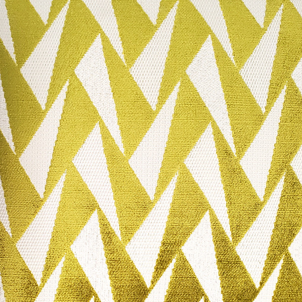 Nouveau Chartreuse Velvet Throw Pillow Fabric