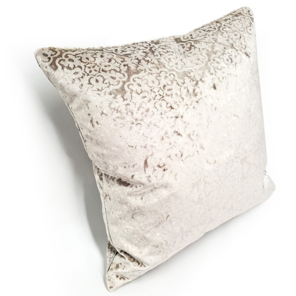 Artemis Taupe Velvet Throw Pillow 18x18