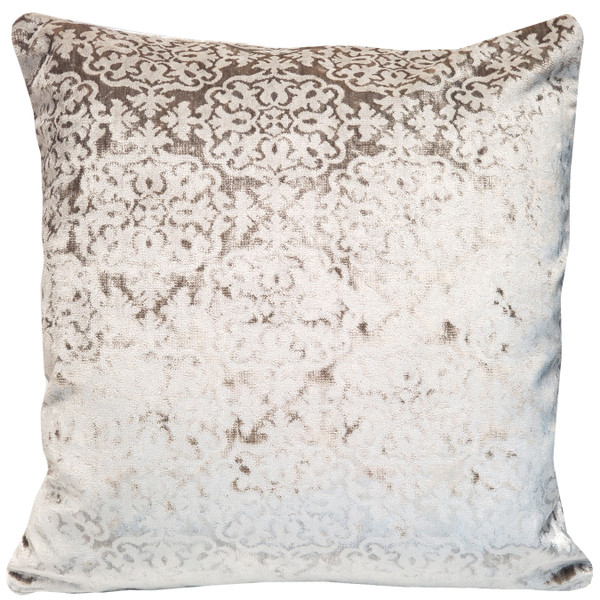 Artemis Taupe Velvet Throw Pillow 18x18