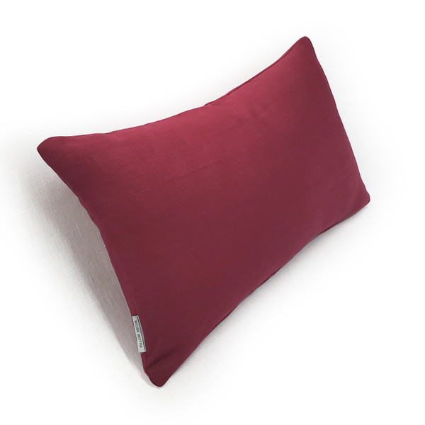 Tuscany Linen Wine Throw Pillow 12x19
