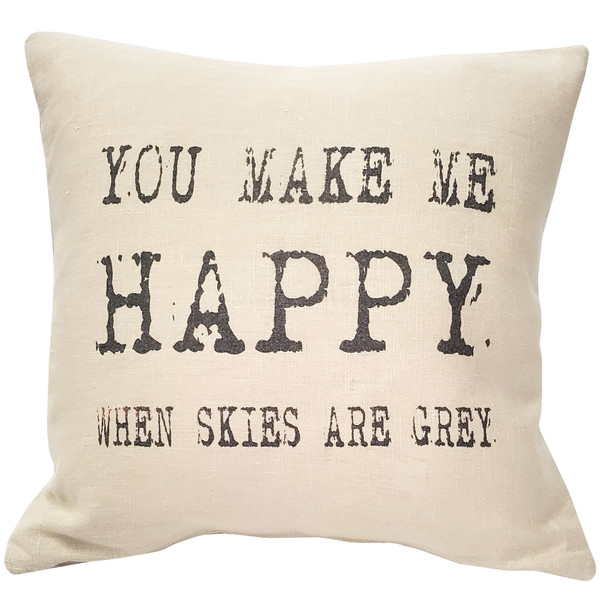 You Make Me Happy Throw Pillow