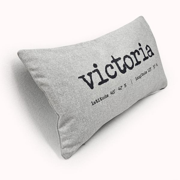 Victoria Gray Felt Coordinates Pillow 12x19