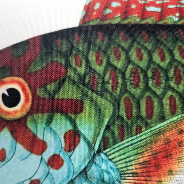 Stareye Parrot Fish Pillow Fabric