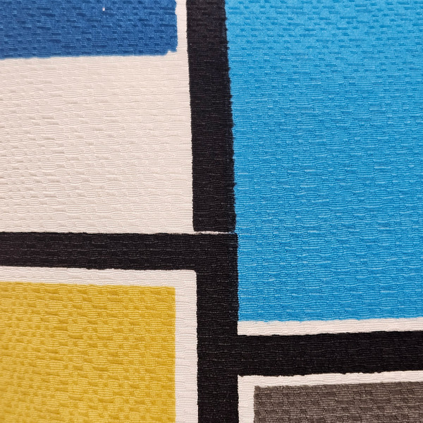 Retro Mid-Century Rectangles Throw Pillow Fabric