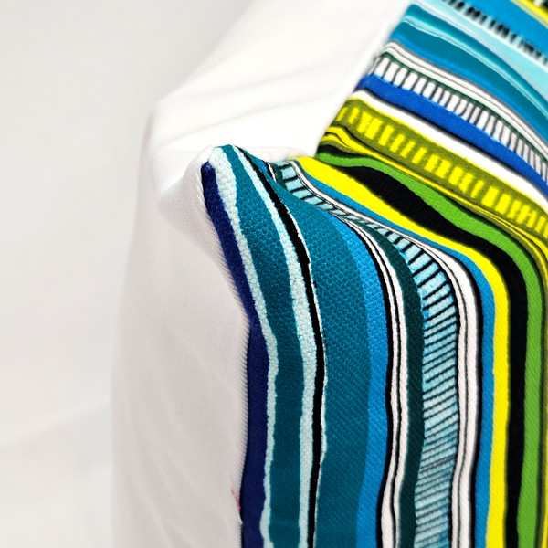 Power Stripe Fiesta Throw Pillow 25x25