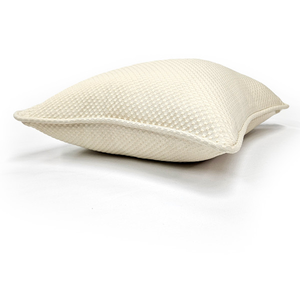 Cream Waffle Knit Throw Pillow 17x17