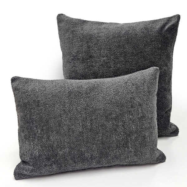 Orleans Carbon Gray Boucle Throw Pillow 14x20