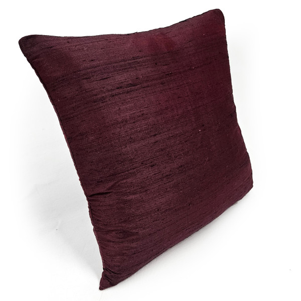 Sankara Wine Silk Throw Pillow 16x16