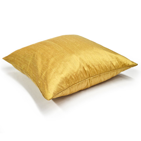Sankara Goldenrod Silk Throw Pillow 16x16
